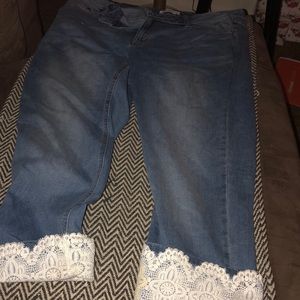 Lace Cuff Jeans